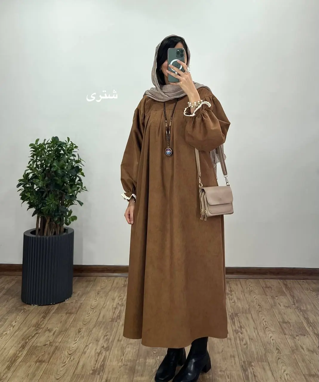 پیراهن مانتویی پاییزه رایلی 2 با کد 3922
